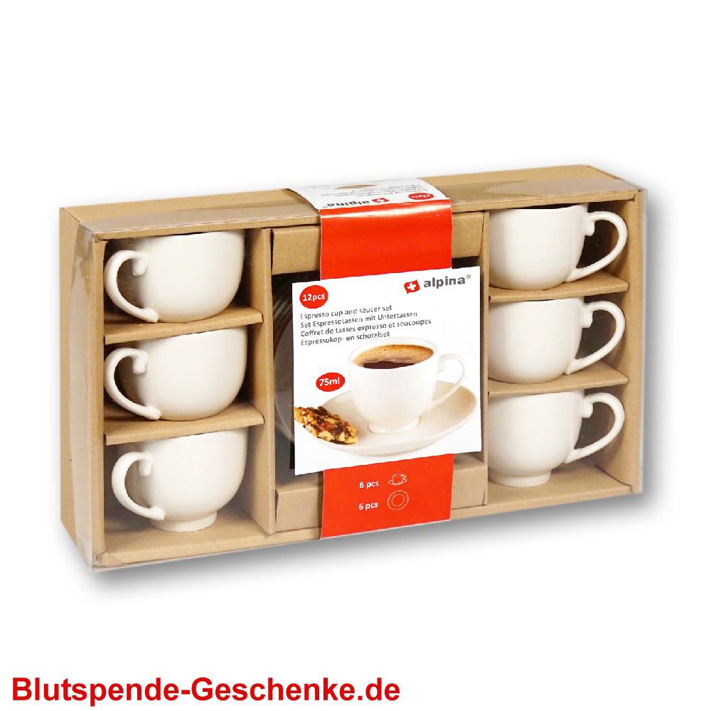 Blutspendegeschenk Espresso-Tassen