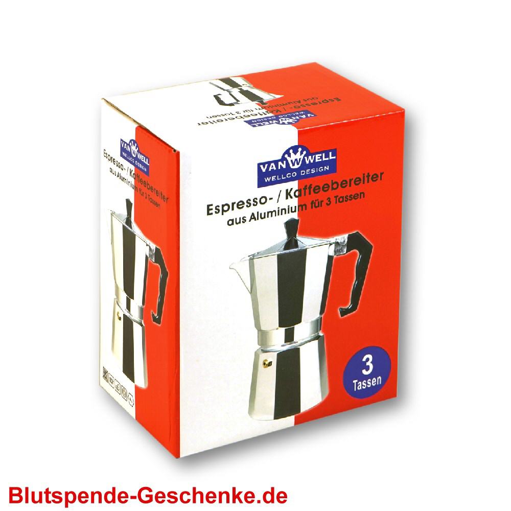 Blutspendegeschenk Espressobereiter