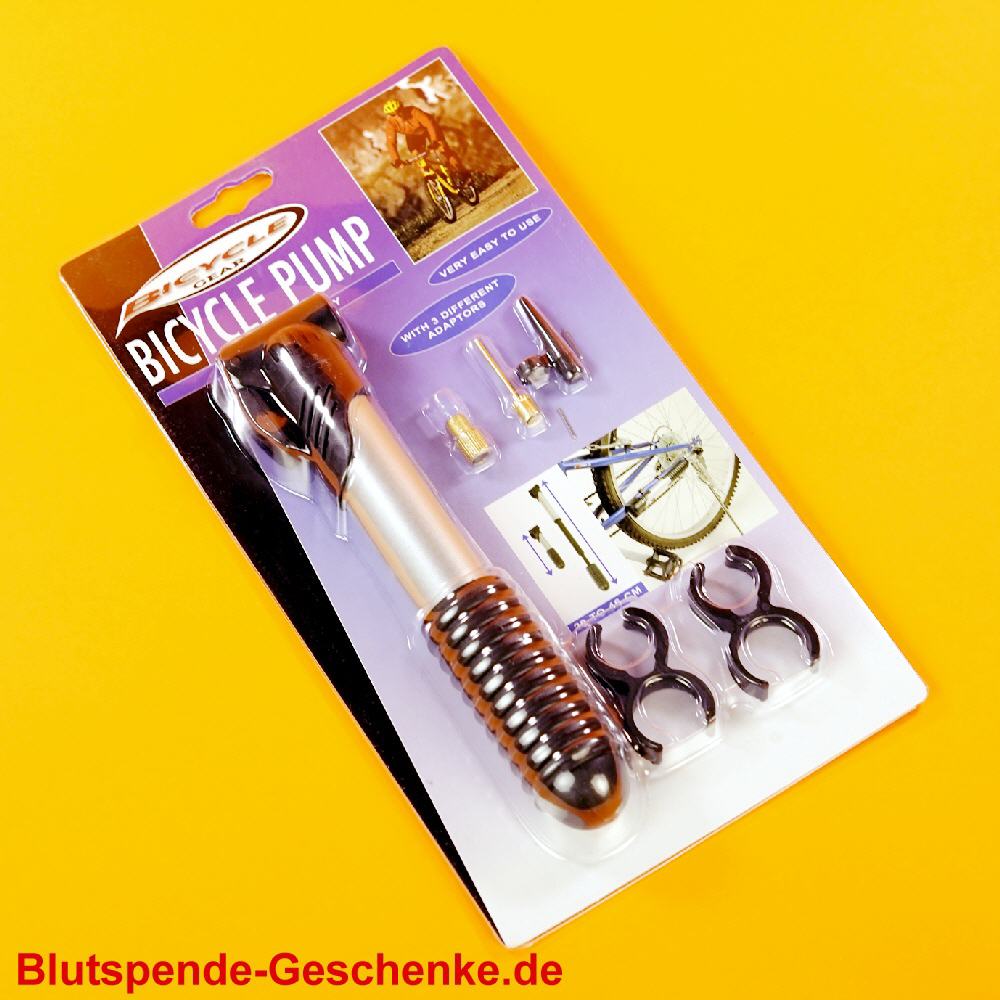 Blutspendegeschenk Fahrradpumpe