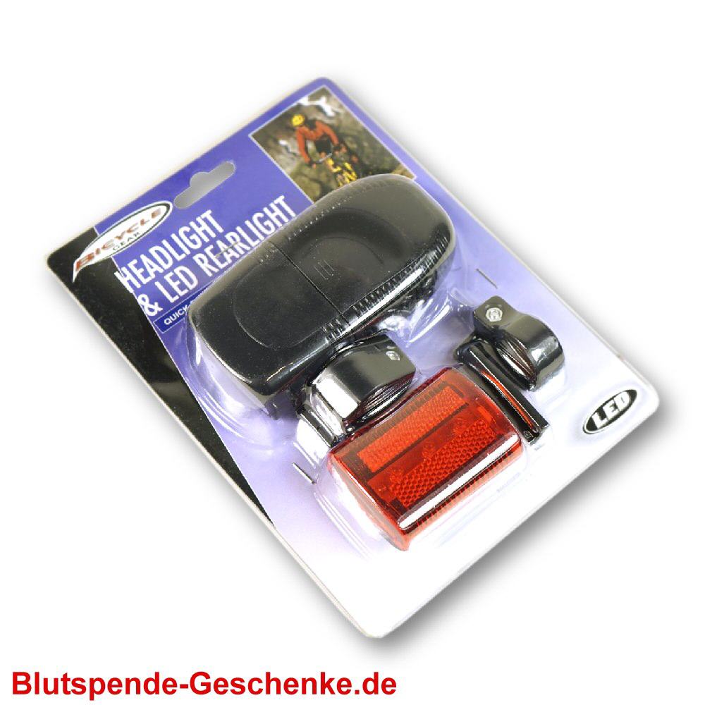 Blutspendegeschenk Fahrradlampen-Set