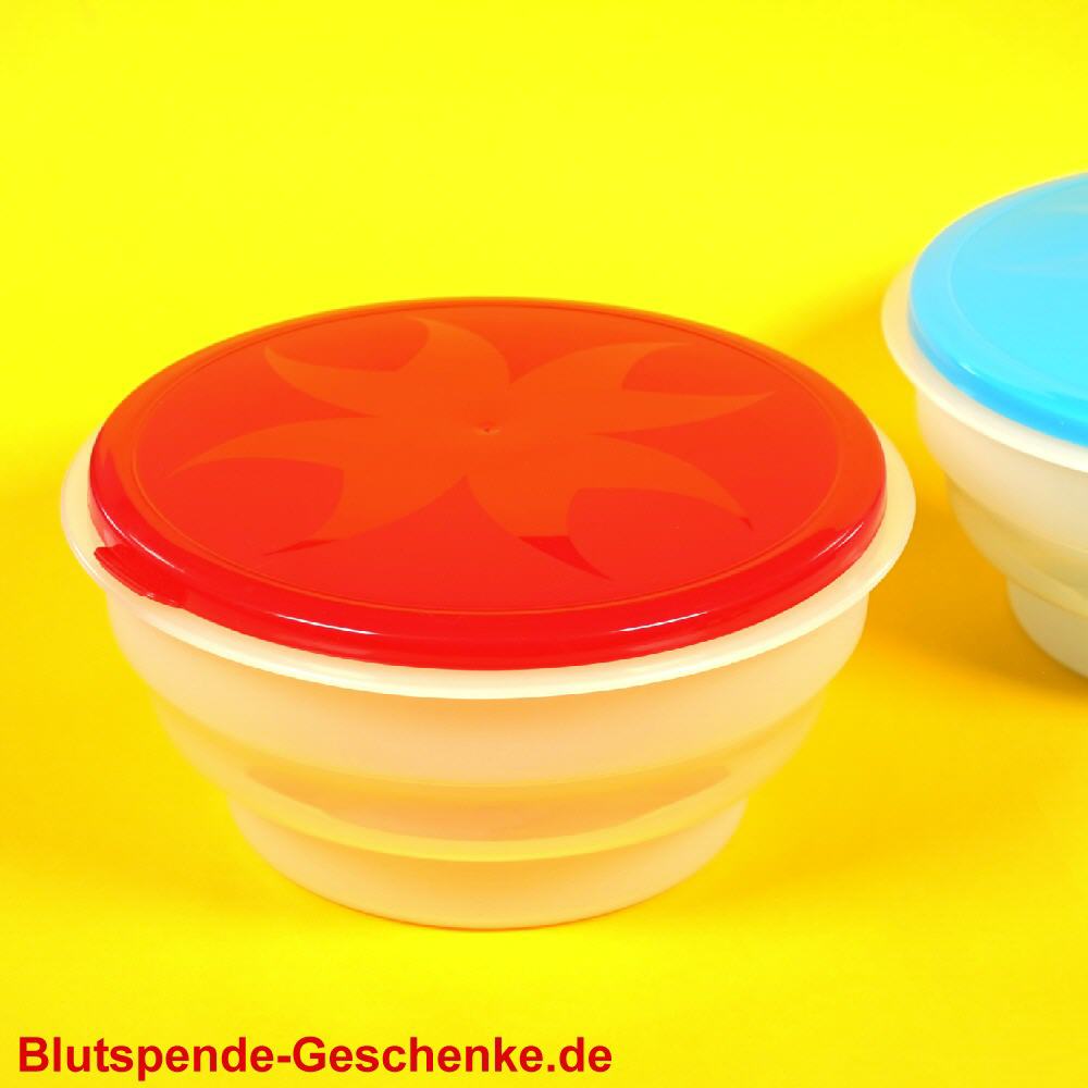 Blutspendegeschenk Sch&uuml;ssel faltbar
