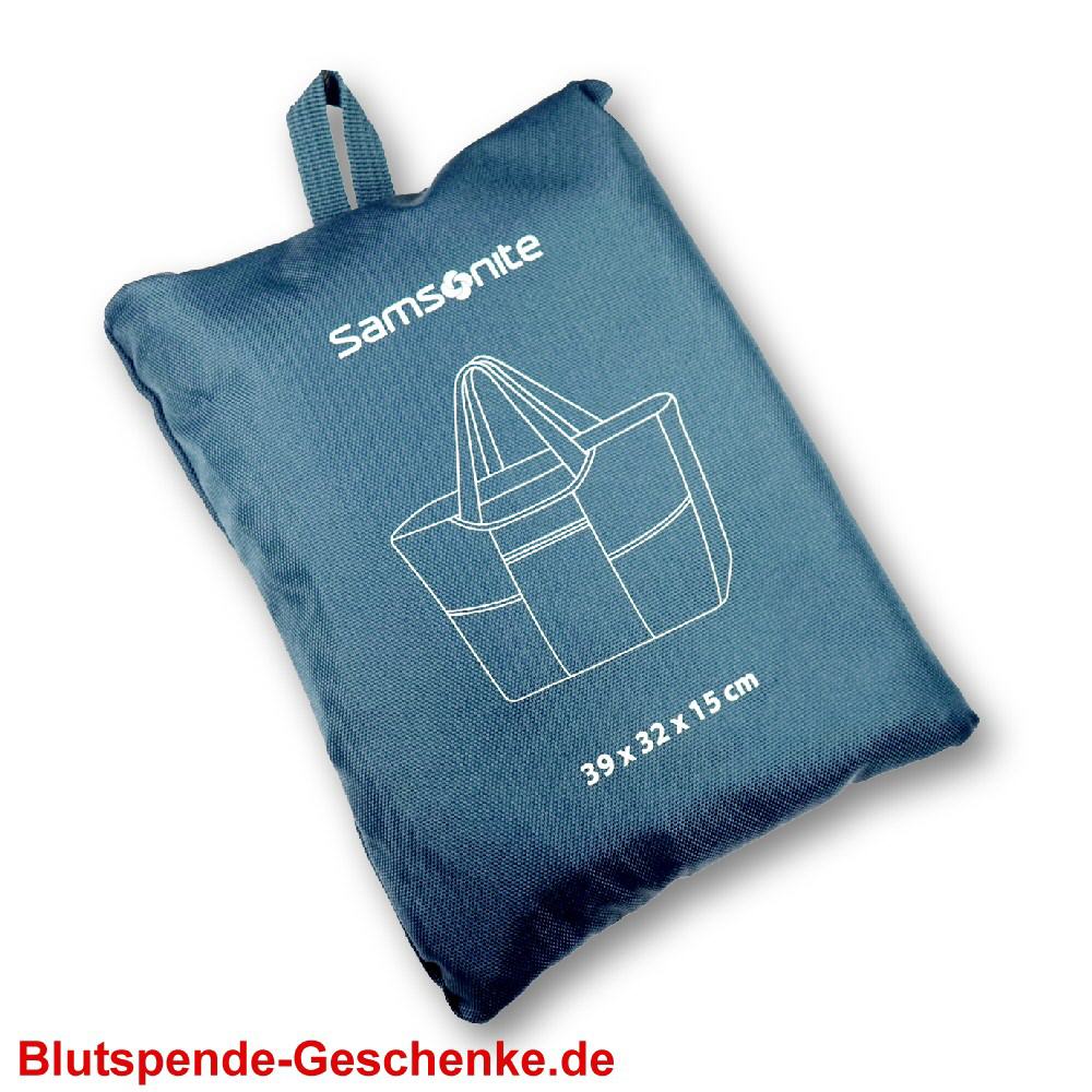 Blutspendegeschenk Tasche faltbar blau