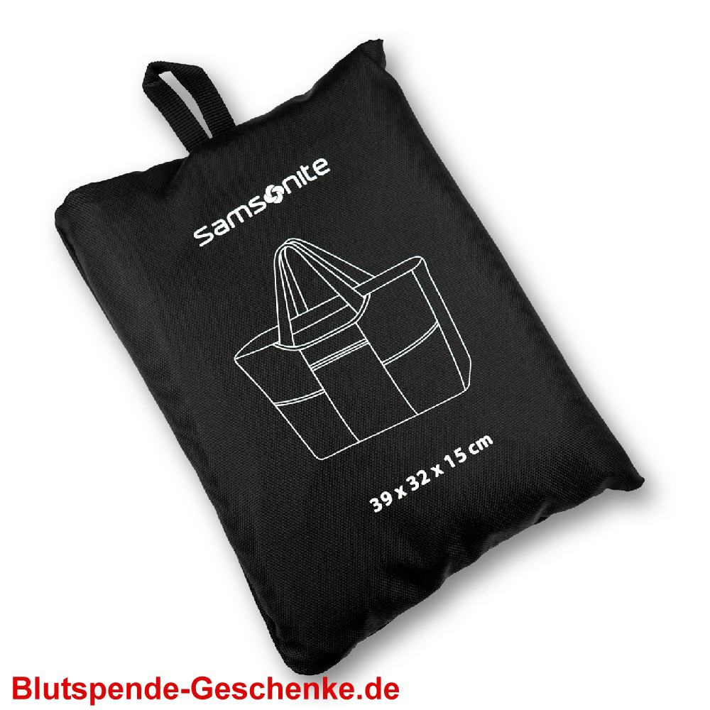 Blutspendegeschenk Tasche faltbar schwarz