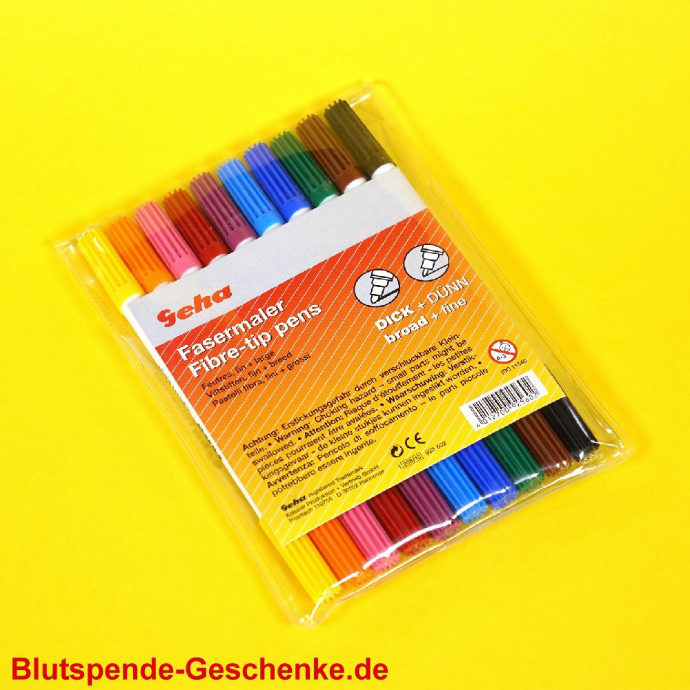 Blutspendegeschenk Fasermaler