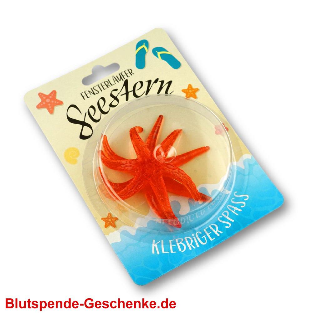 Blutspendegeschenk Fensterl&auml;ufer Seestern