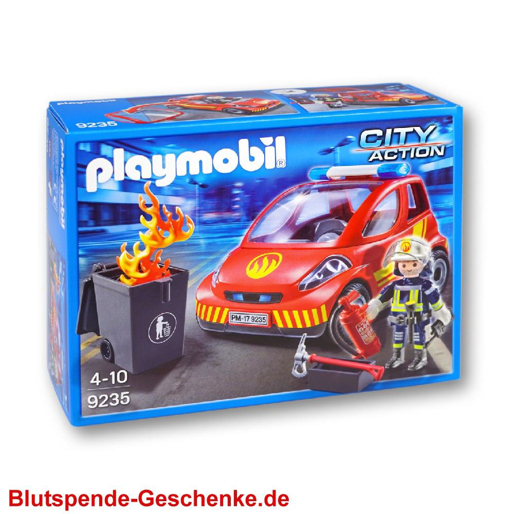 Blutspendegeschenk Playmobil Feuerwehrfahrzeug