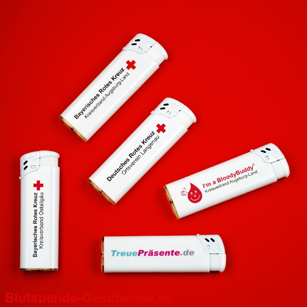Blutspendegeschenk Feuerzeug mit Druck