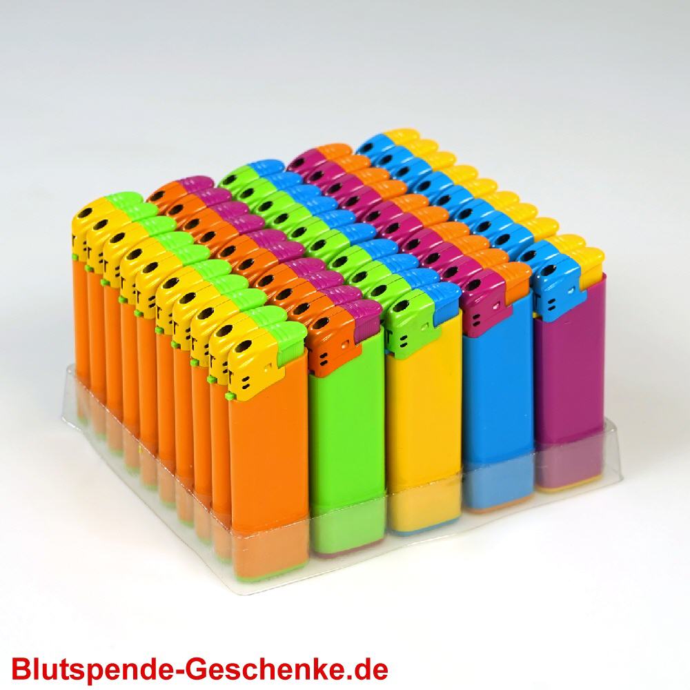 Blutspendegeschenk Feuerzeug bunt