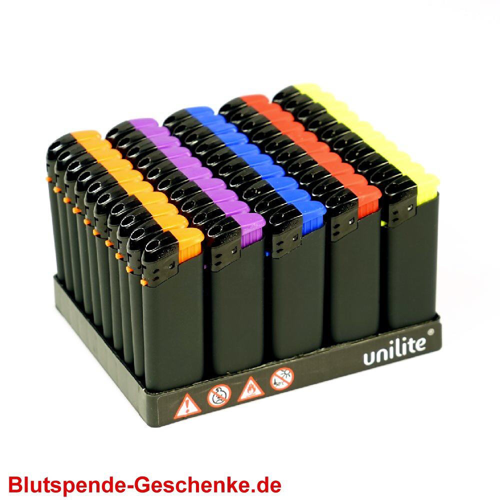 Blutspendegeschenk Feuerzeug Rubber black