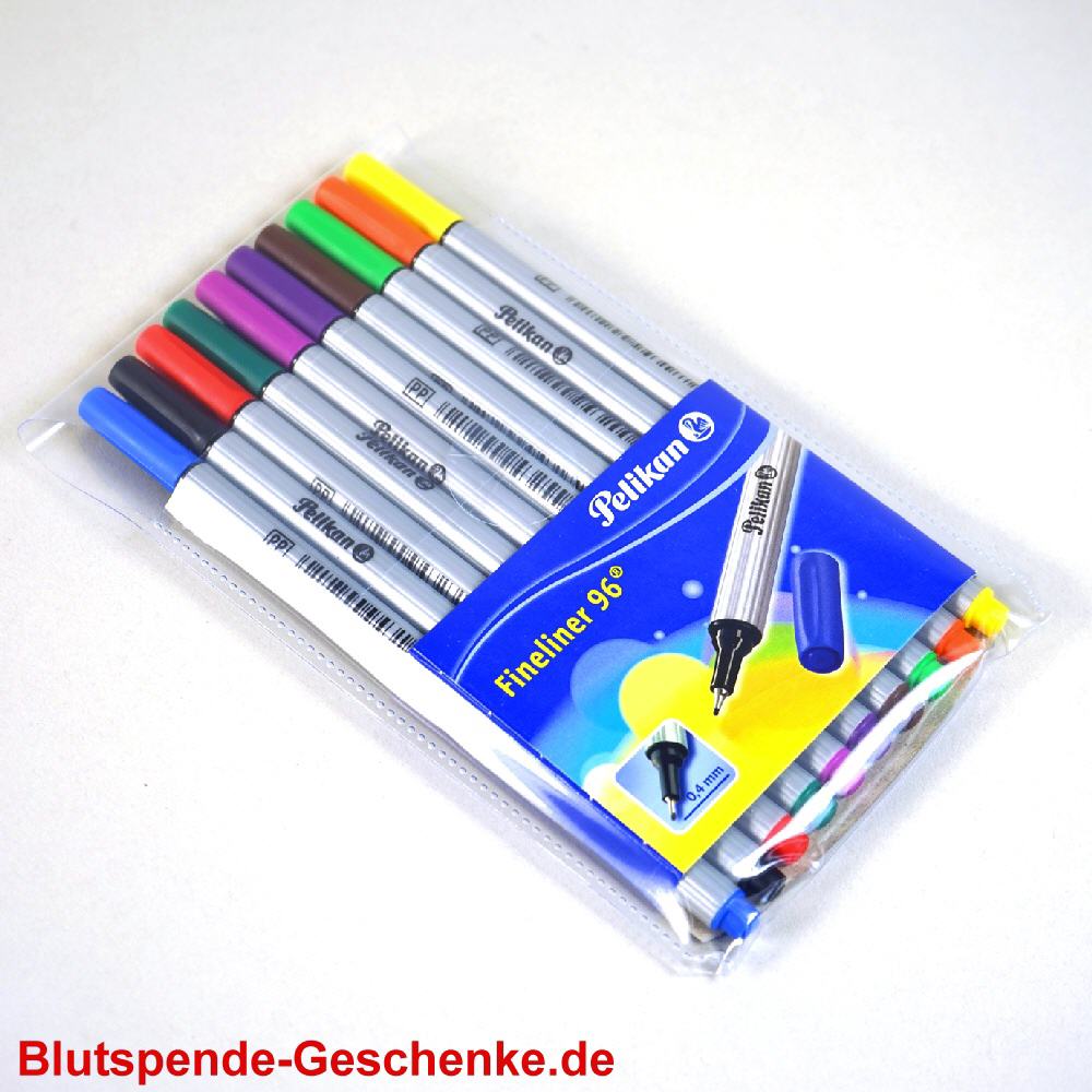 Blutspendegeschenk Fineliner-Buntstifte