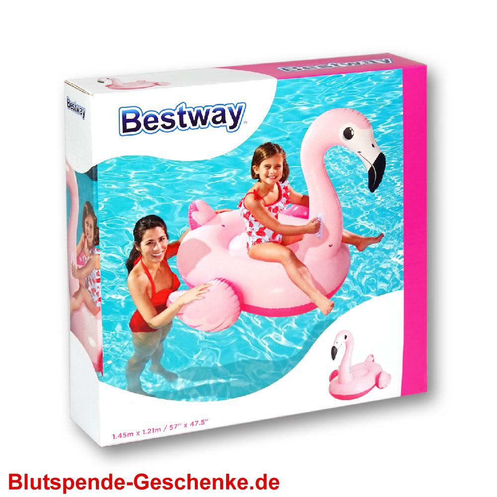 Blutspendegeschenk Schwimmtier Flamingo