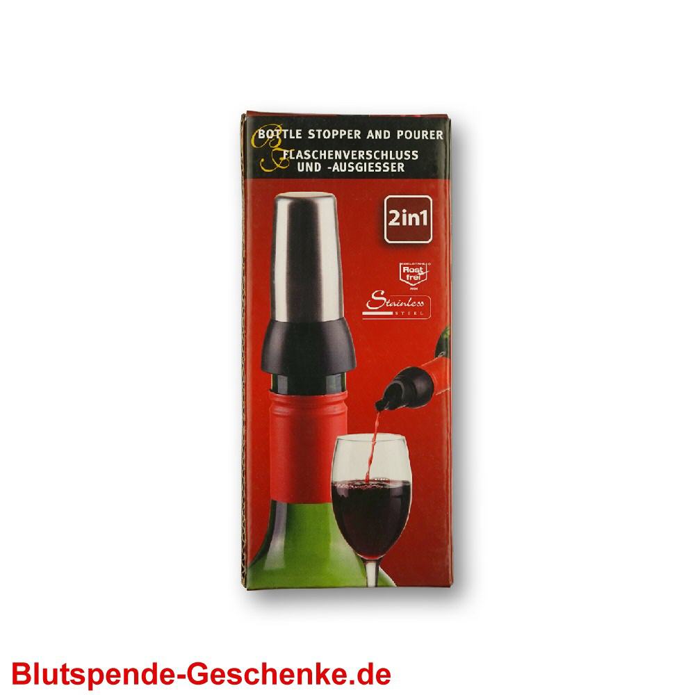 Blutspendegeschenk Flaschenverschluss Ausgiesser