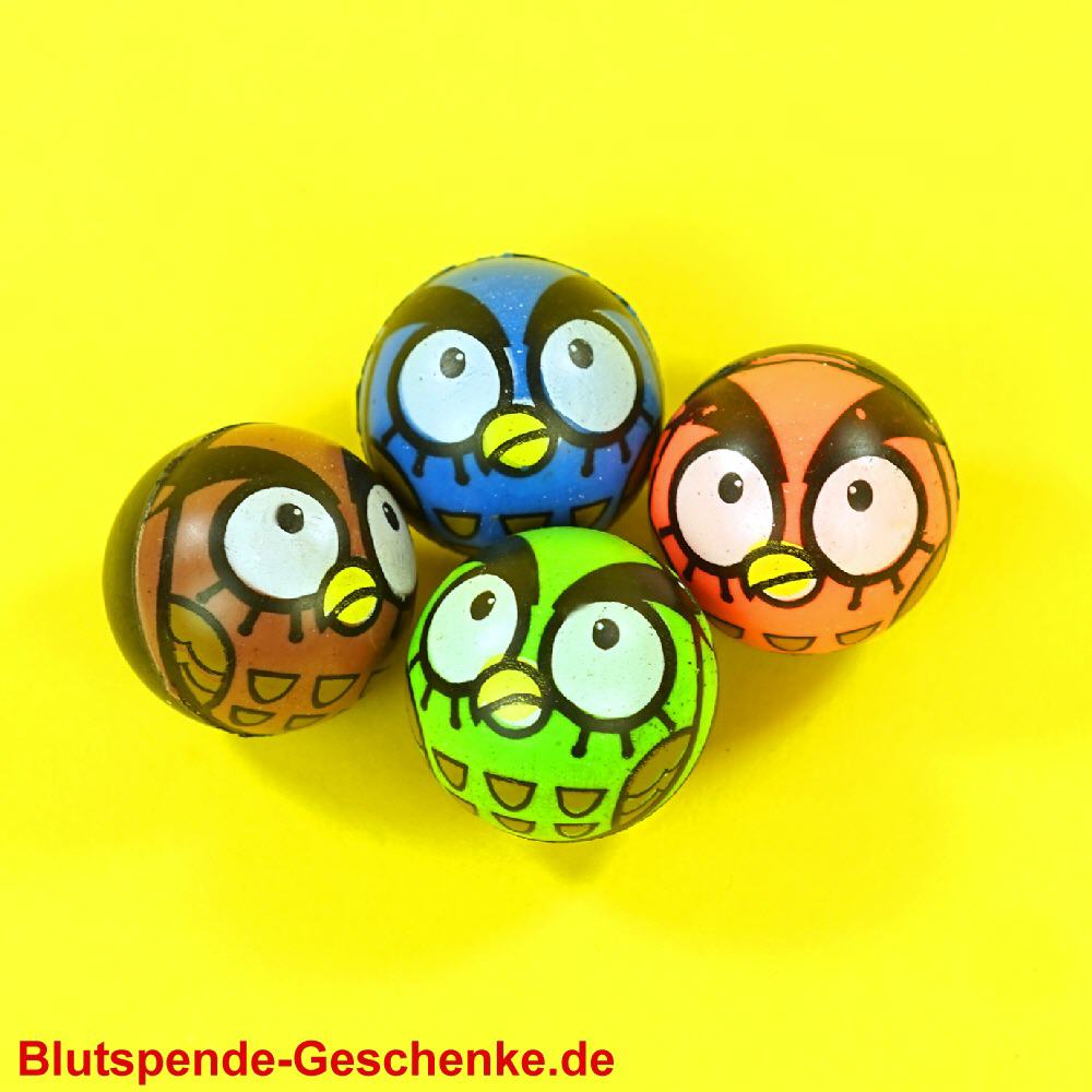 Blutspendegeschenk Flummi-Eulen