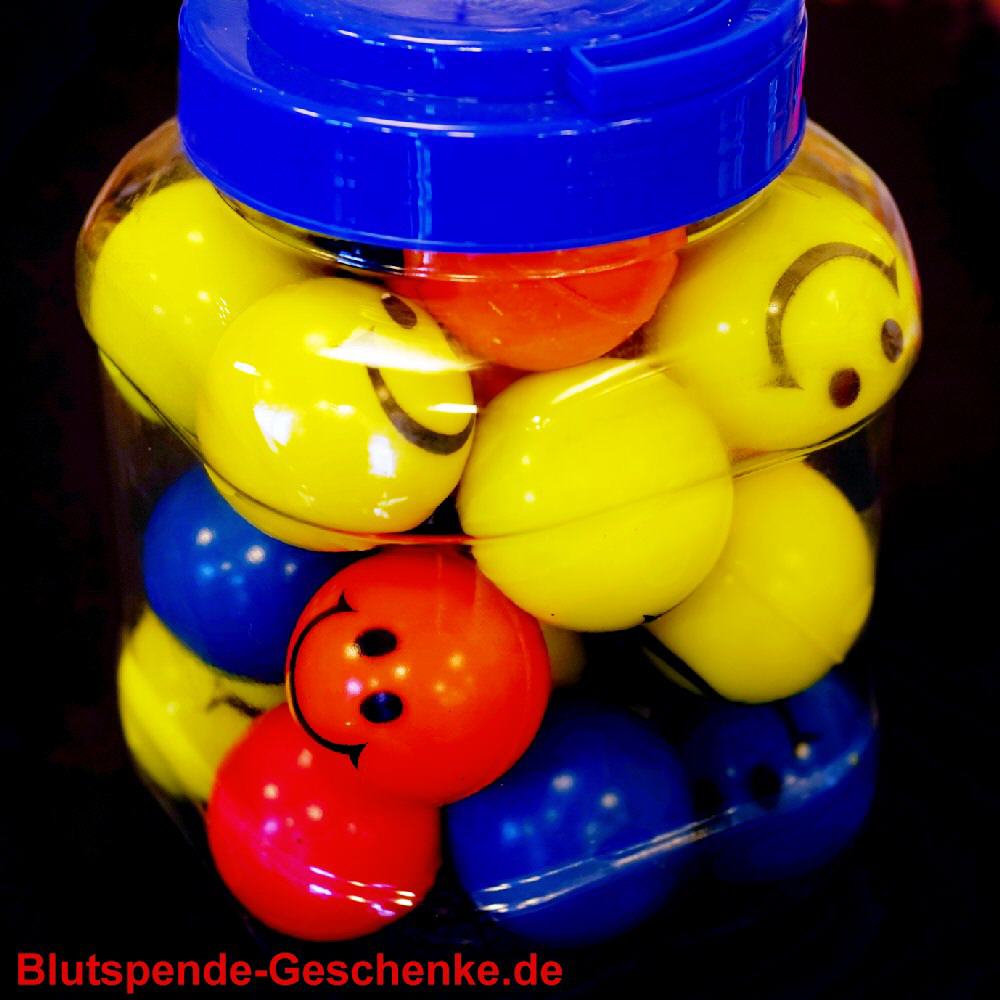 Blutspendegeschenk L&auml;chelnde Flummies