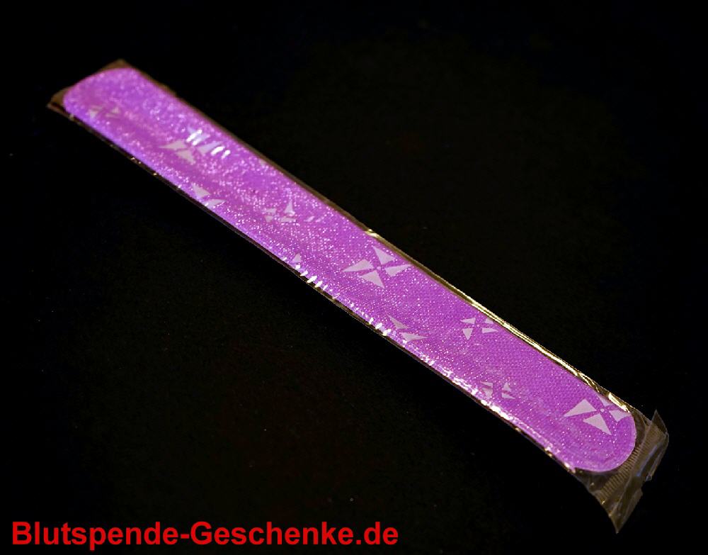Blutspendegeschenk Schnapparmband neon
