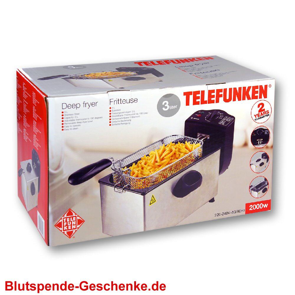 Blutspendegeschenk Friteuse 3 Liter
