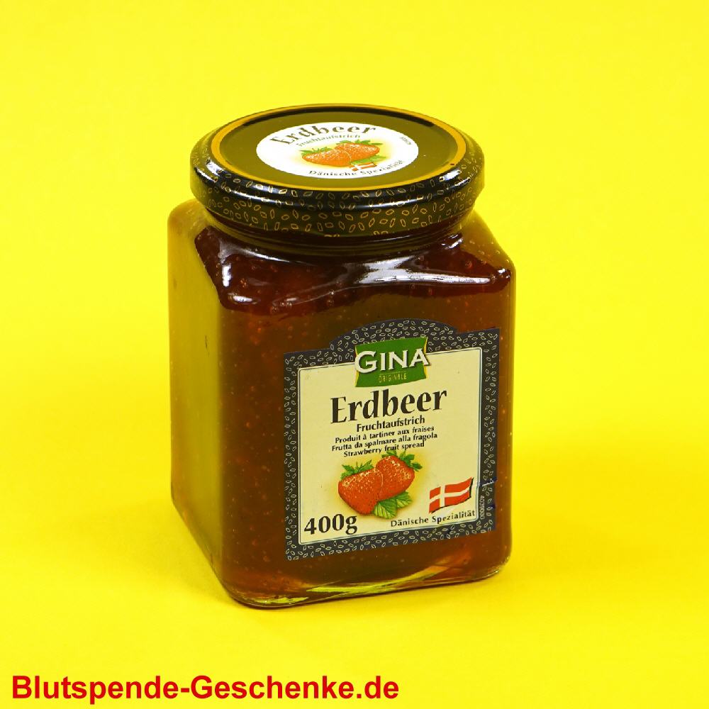 Blutspendegeschenk Fruchtaufstrich Erdbeere