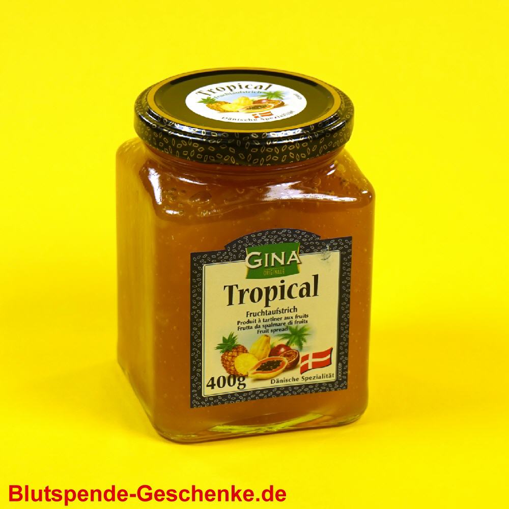 Blutspendegeschenk Fruchtaufstrich Tropical