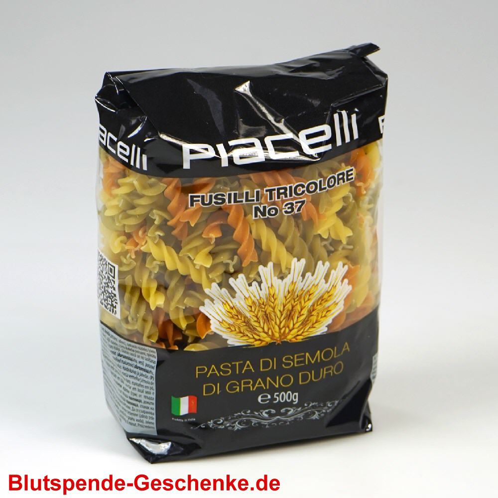 Blutspendegeschenk Nudeln Fusilli