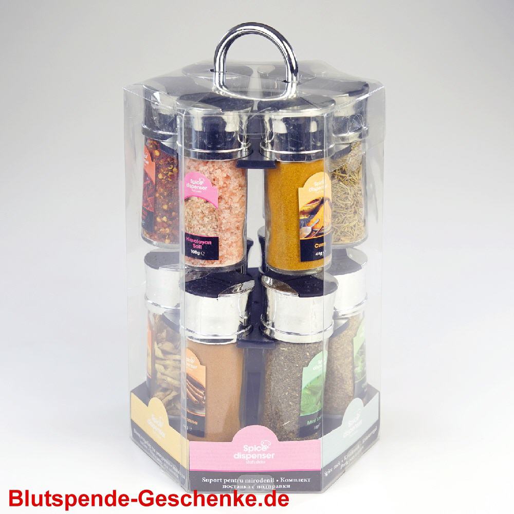 Blutspendegeschenk Gew&uuml;rz-Karusell 13teilig