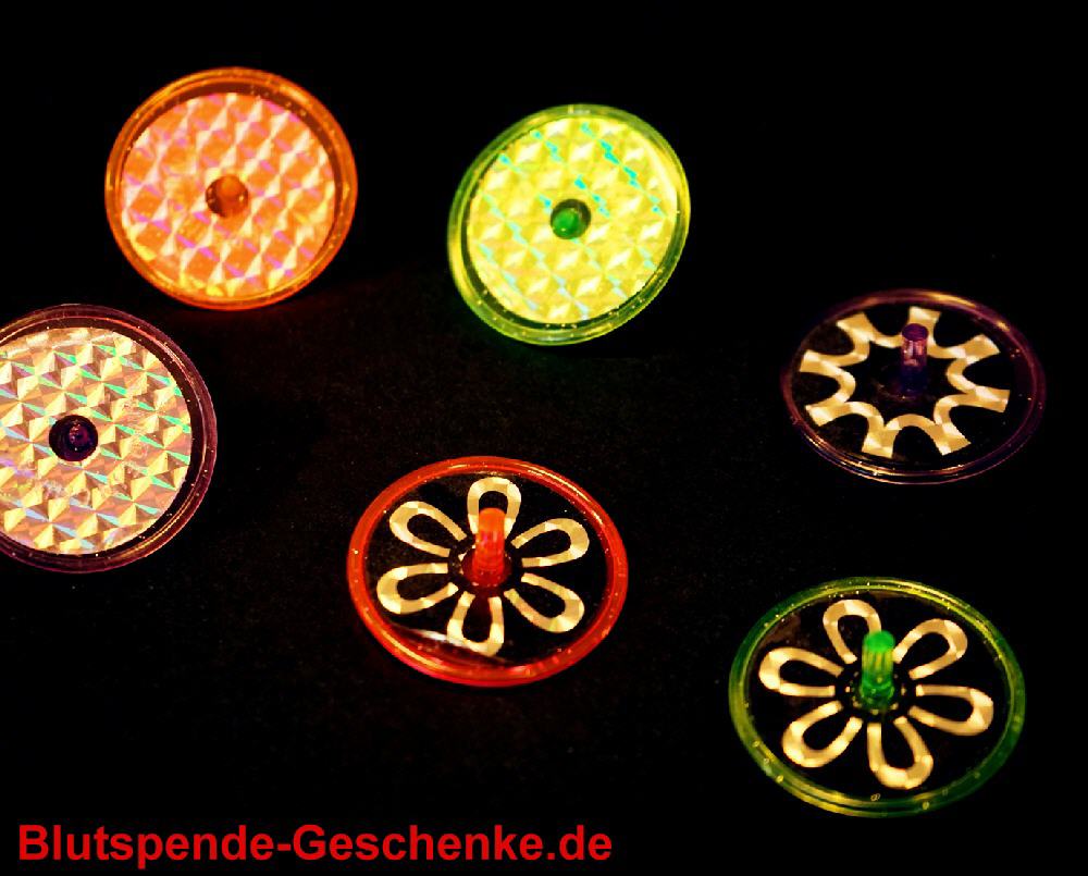 Blutspendegeschenk Glitter-Kreisel