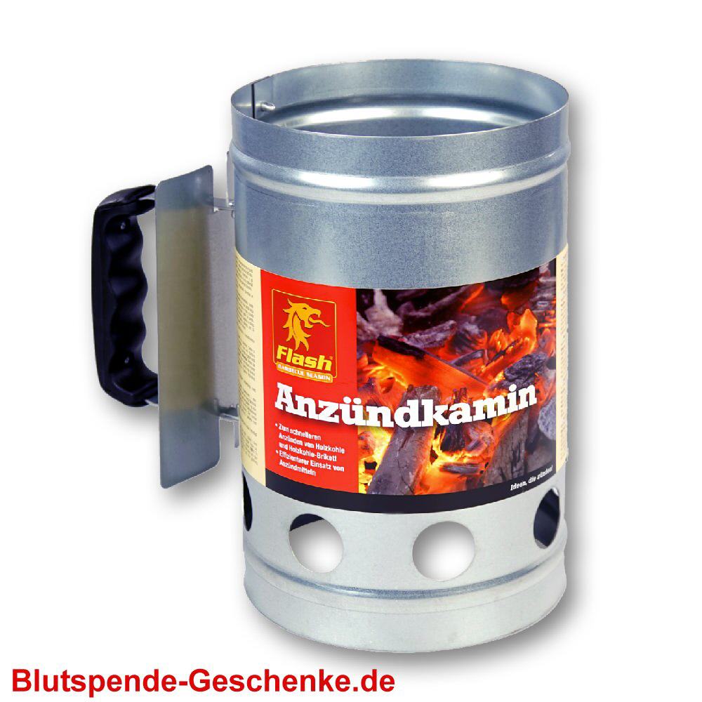 Blutspendegeschenk Grillstarterkamin