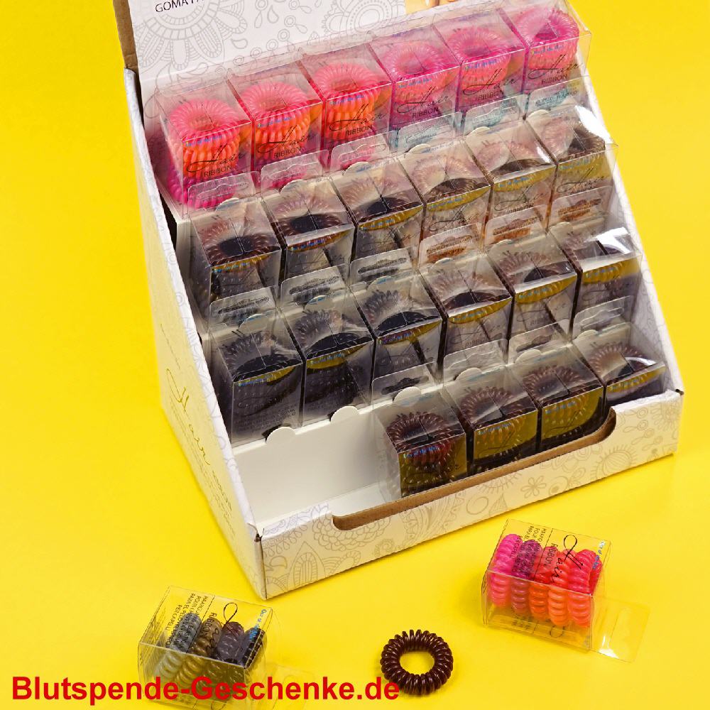 Blutspendegeschenk Haargummis 5er-Set