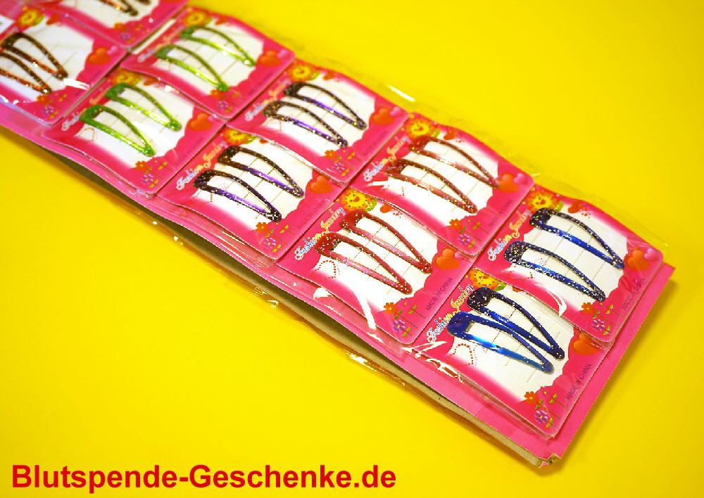 Blutspendegeschenk Haarspangen-Set