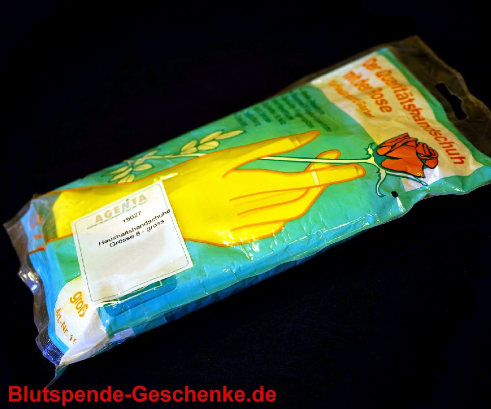 Blutspendegeschenk Haushaltshandschuhe