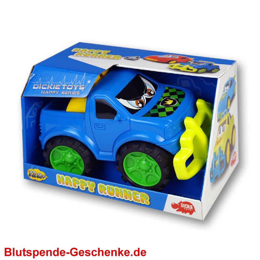 Blutspendegeschenk Happy Runner blau