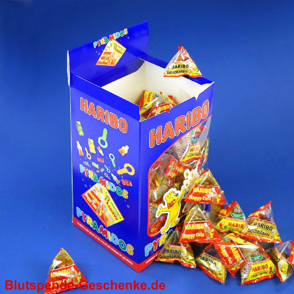Blutspendegeschenk Haribo Pyramido