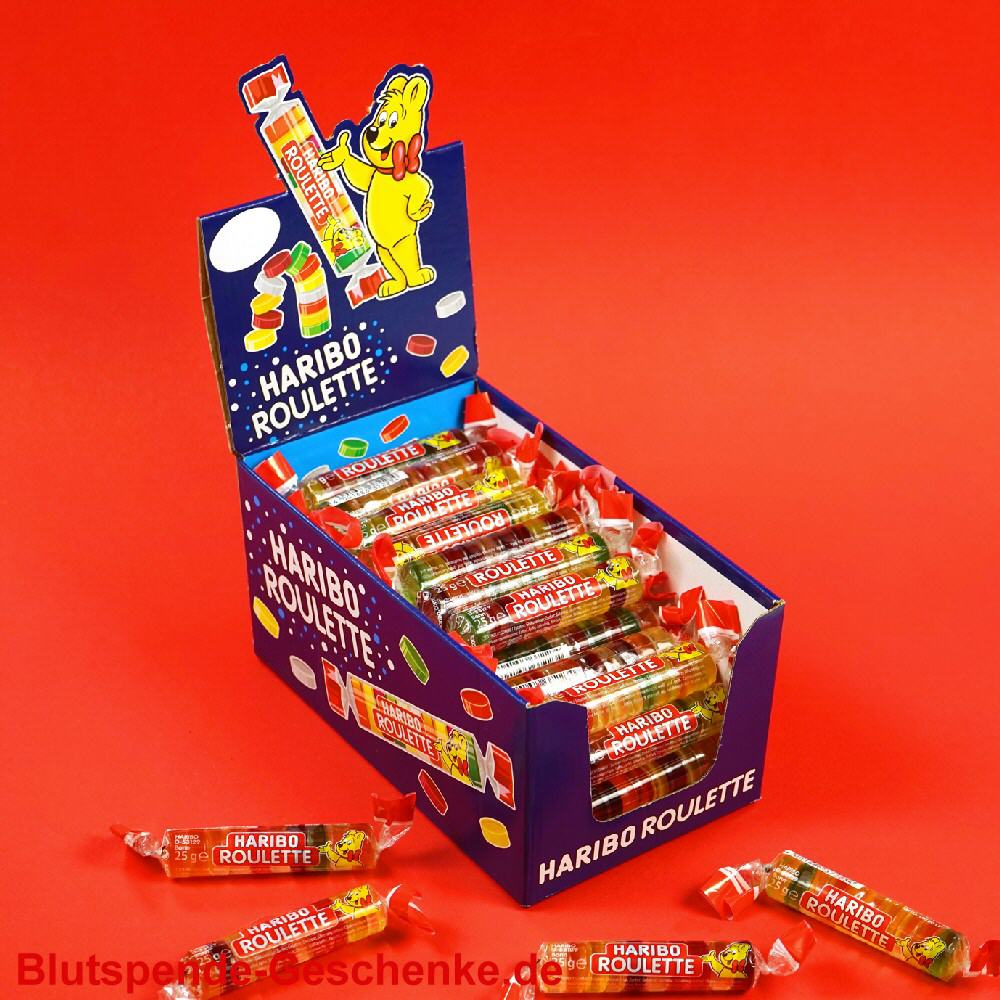 Blutspendegeschenk Haribo Fruchtgummirollen