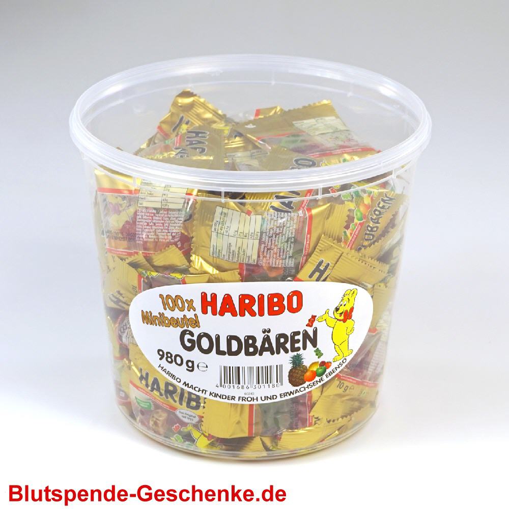 Blutspendegeschenk Haribo Mini-Beutel