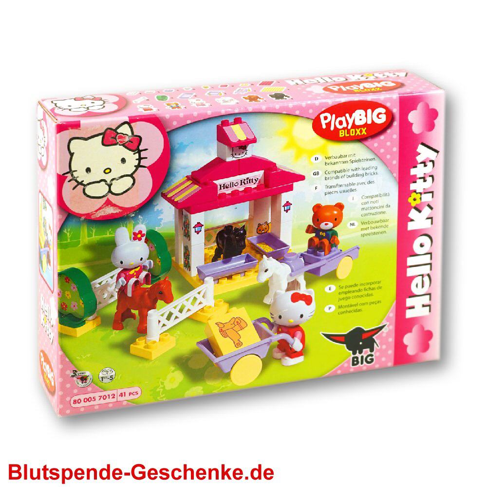 Blutspendegeschenk Hello Kitty Pferdestall