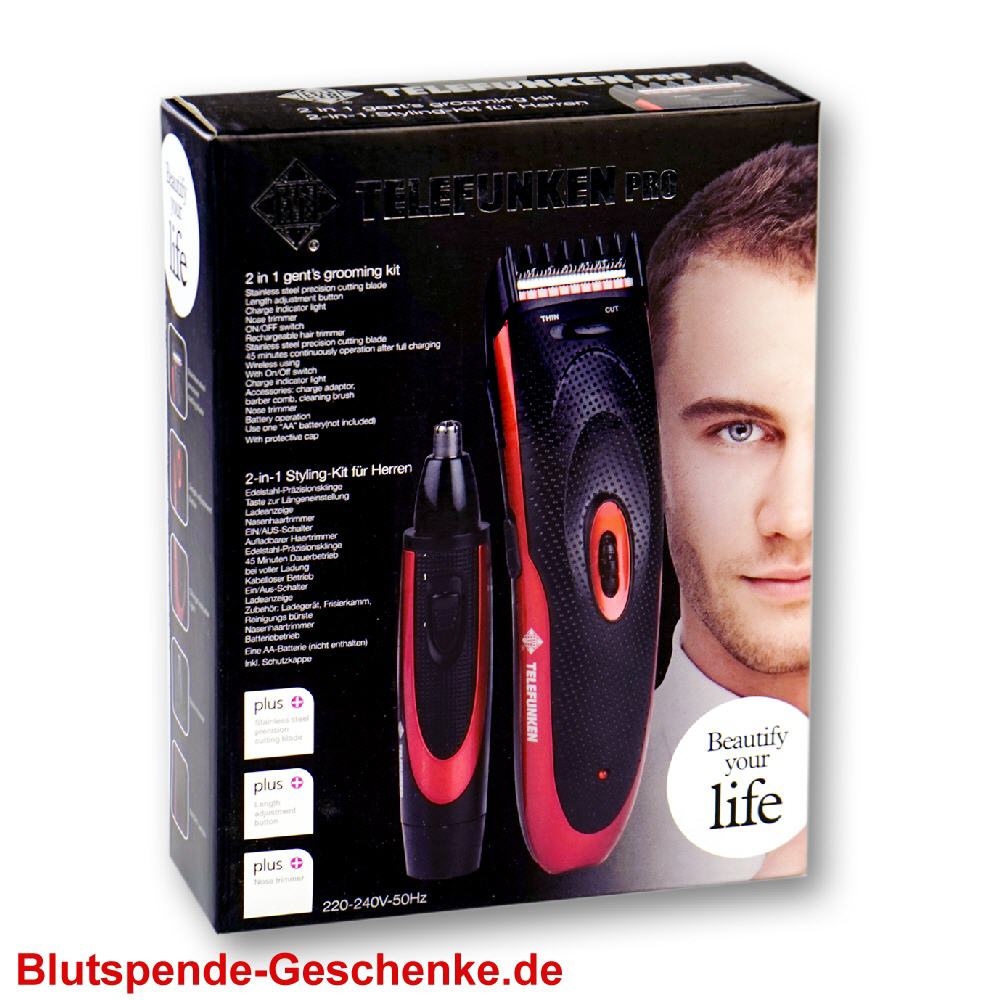 Blutspendegeschenk Haartrimmer 2in1