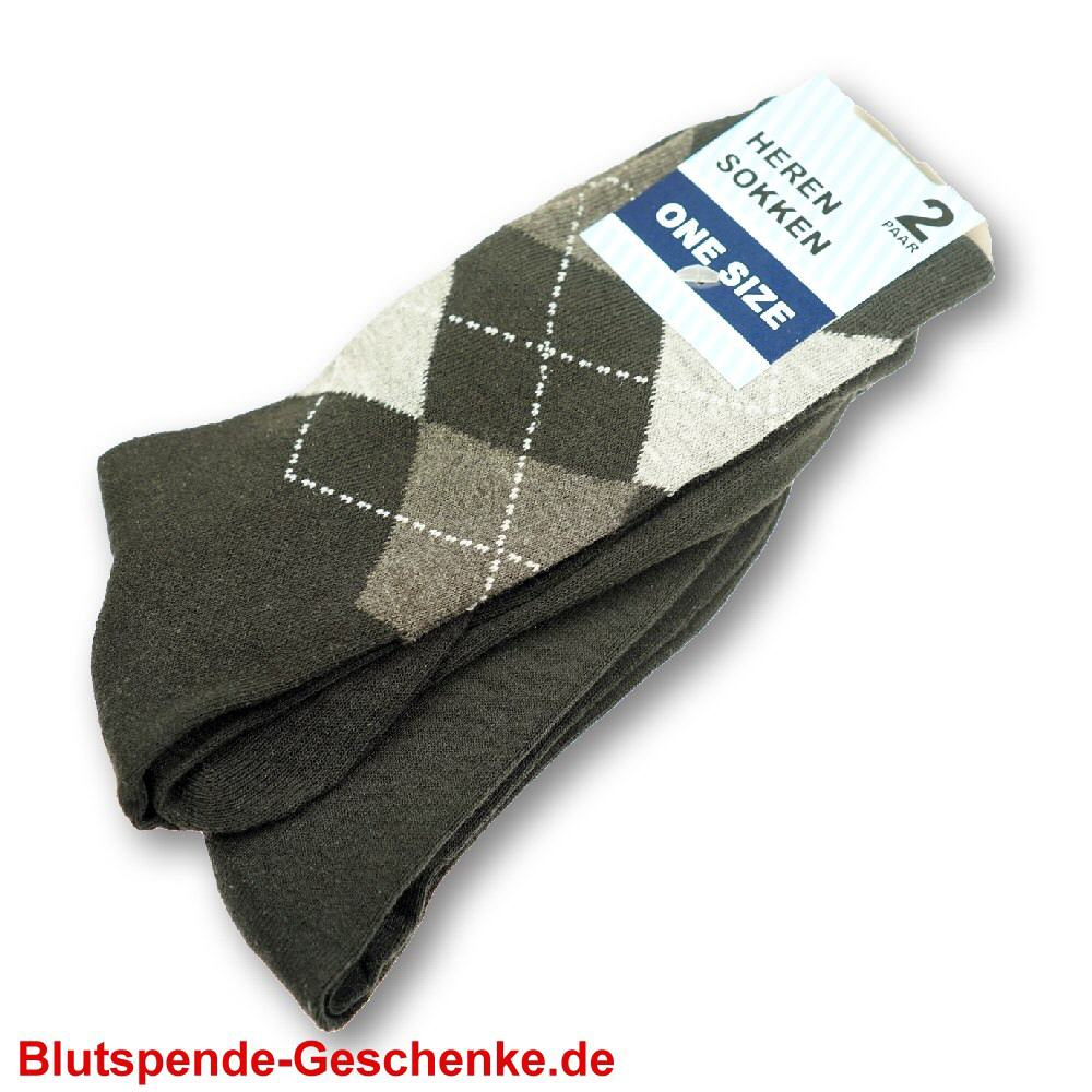Blutspendegeschenk Herrensocken schwarz