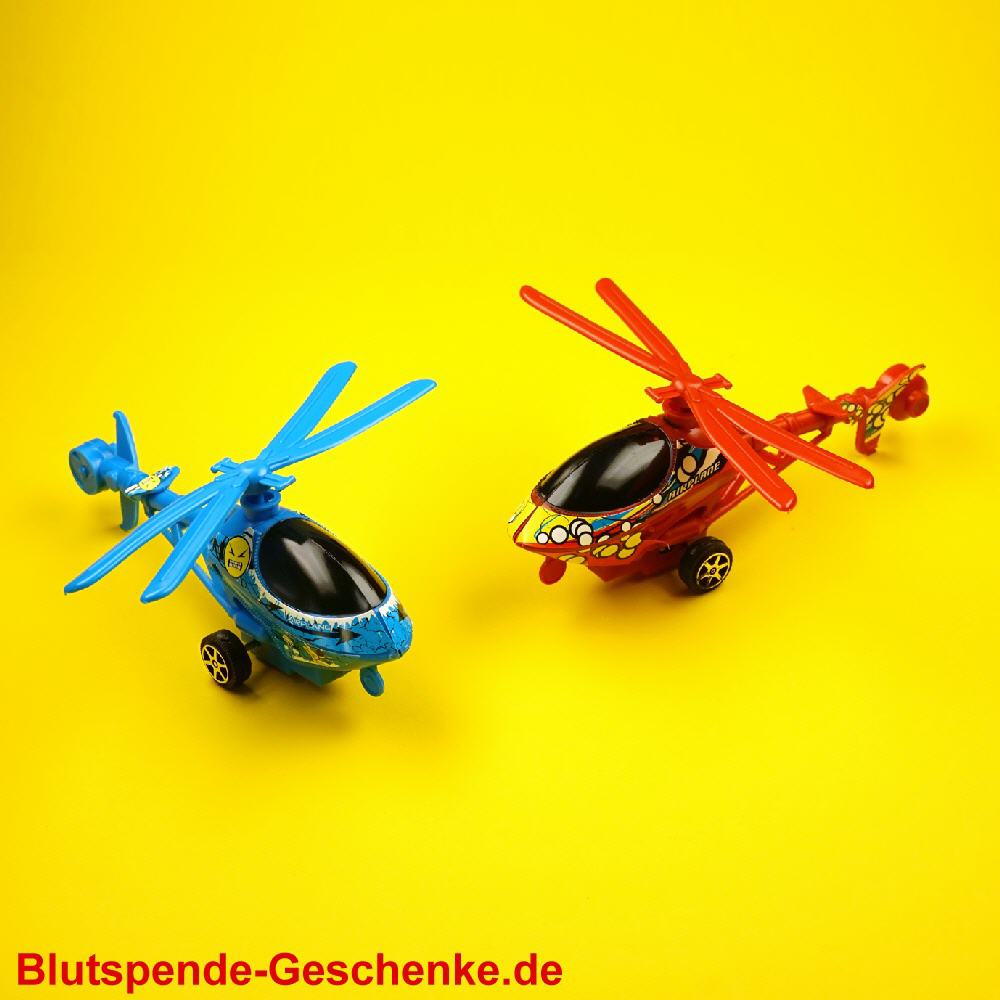 Blutspendegeschenk Spielzeug-Hubschrauber
