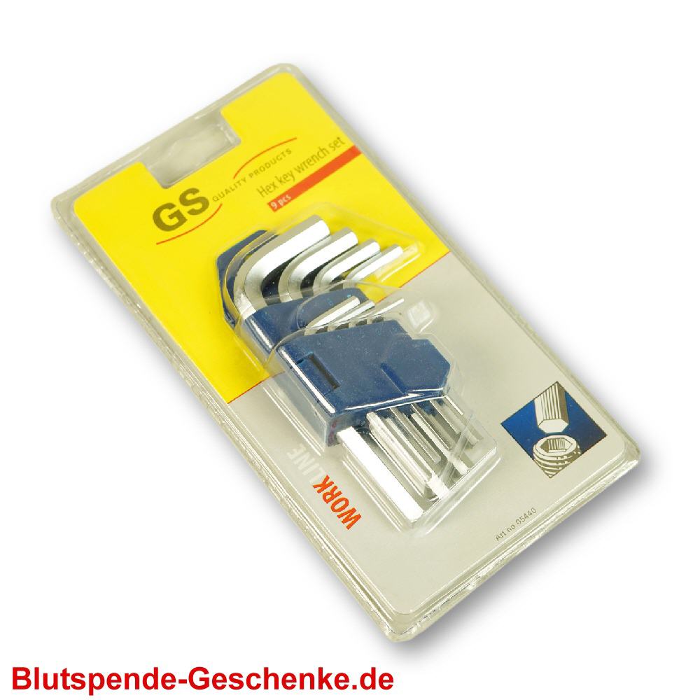 Blutspendegeschenk Werkzeug-Set Innensechskant
