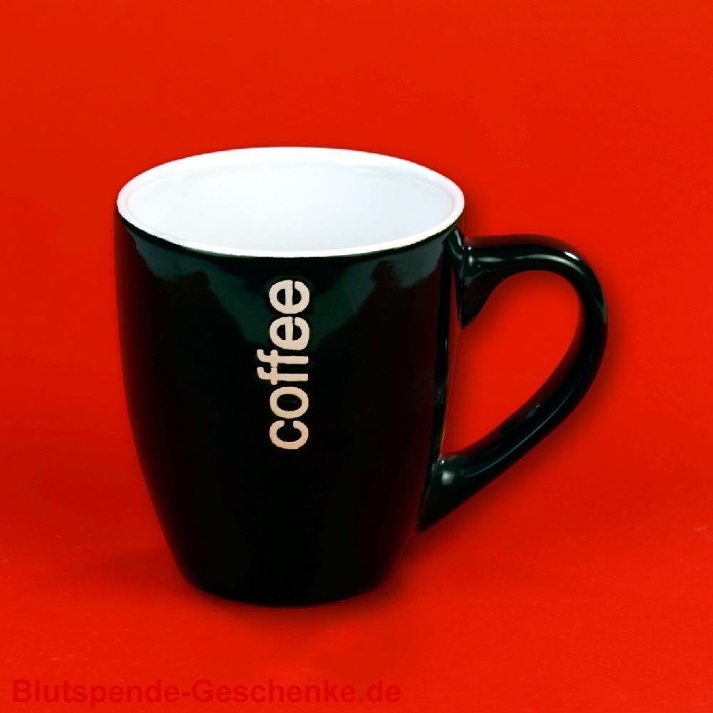 Blutspendegeschenk Coffee-Steingutbecher