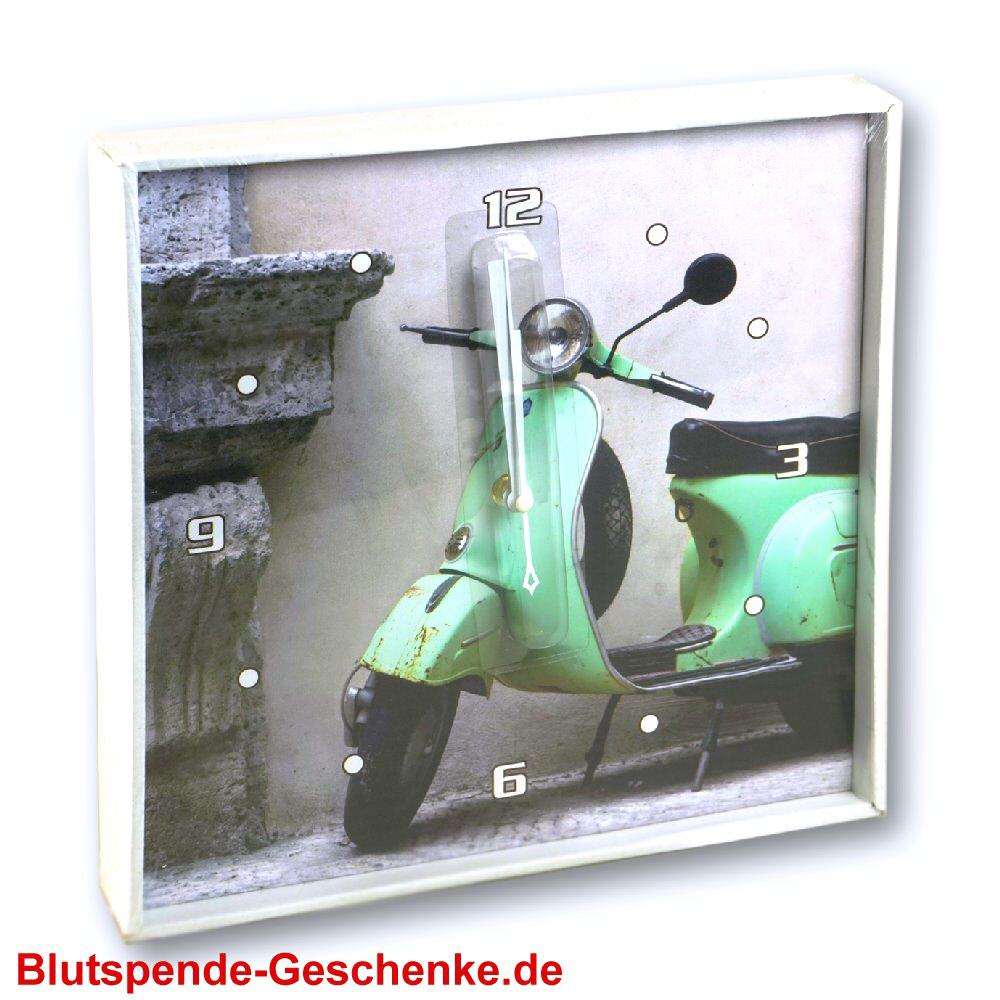 Blutspendegeschenk Wanduhr aus Karton