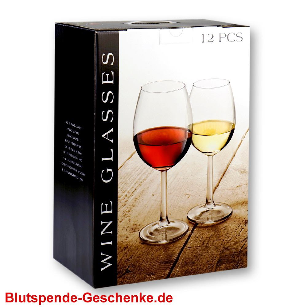 Blutspendegeschenk Weinkelche Mega-Set