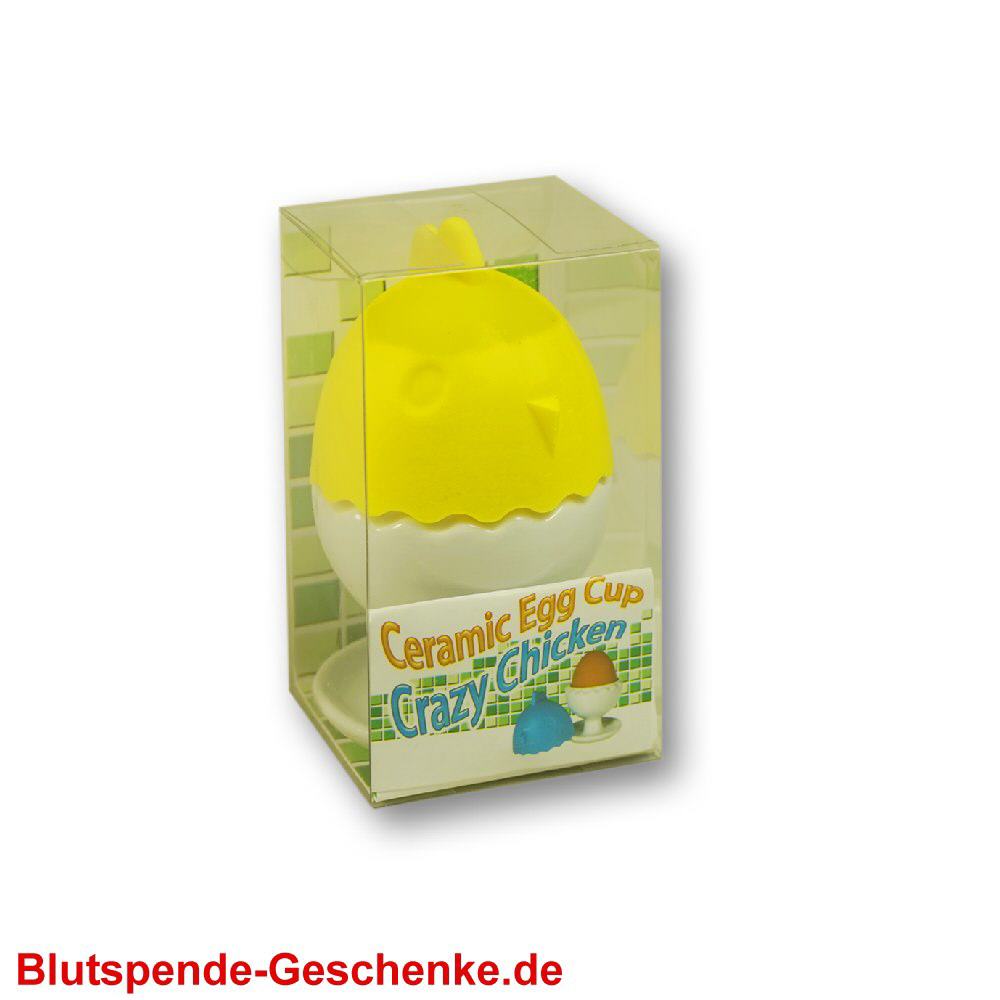 Blutspendegeschenk Eierbecher mit Silikonhaube
