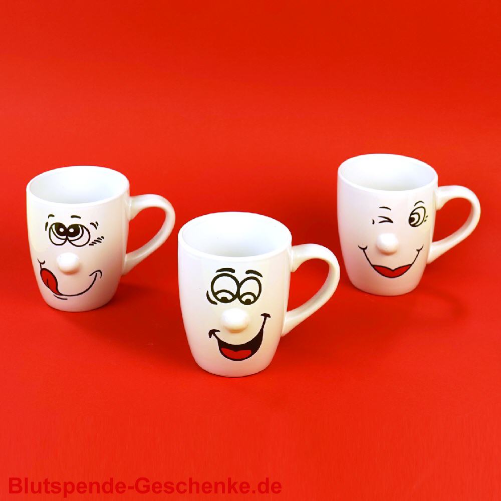 Blutspendegeschenk L&auml;chelnde Keramikbecher