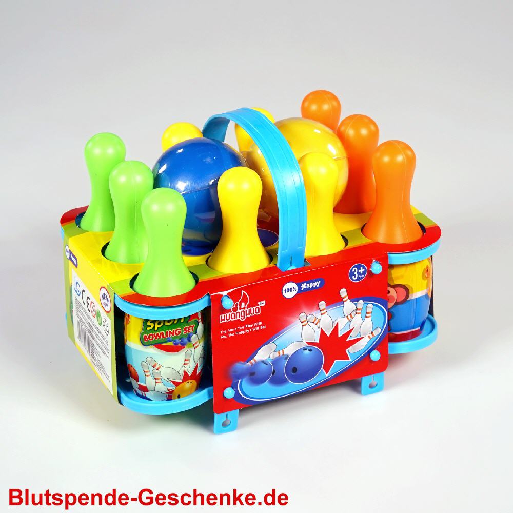 Blutspendegeschenk Kinder-Bowling-Set
