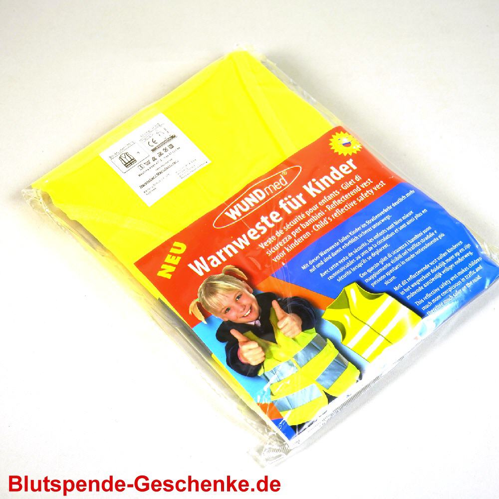 Blutspendegeschenk Kinder-Warnweste