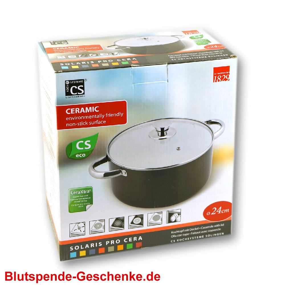 Blutspendegeschenk Kochtopf 24 cm