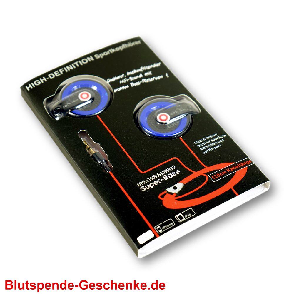 Blutspendegeschenk Sportkopfh&ouml;rer