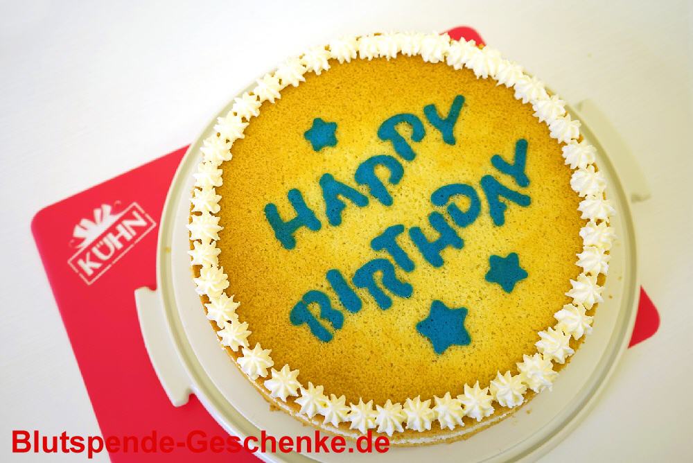 Blutspendegeschenk Beispiel Kuchenschablone