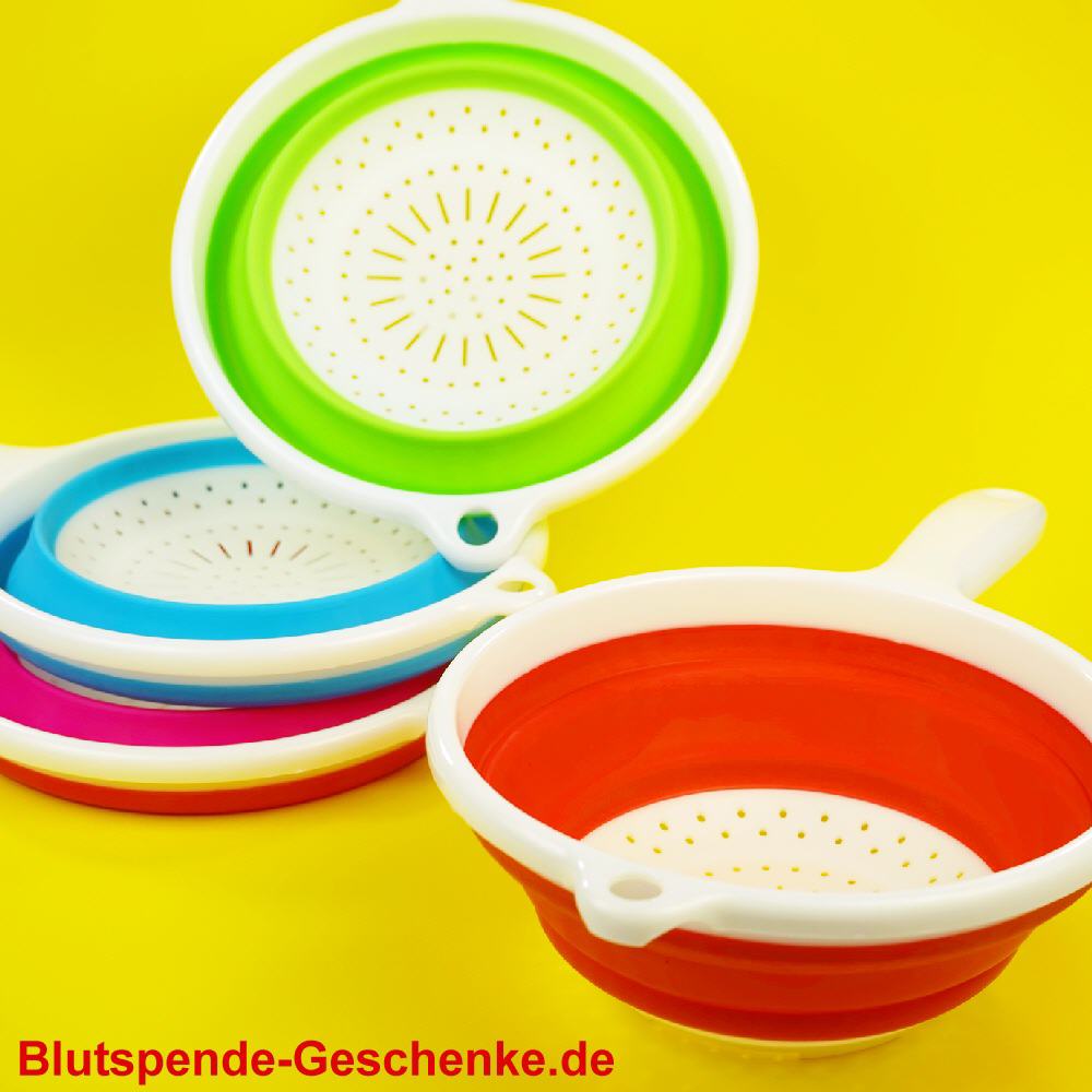 Blutspendegeschenk K&uuml;chensieb faltbar