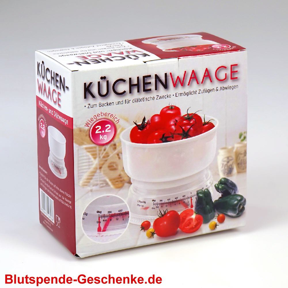 Blutspendegeschenk Waage zum Backen und Kochen